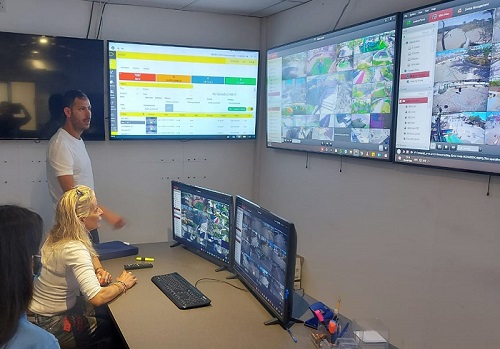 Upon recognition or prediction of unusual behaviour a command centre operator receives an immediate alert and can notify the authorities.