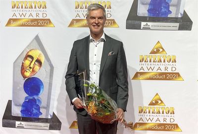 Stefan Albertsson, CEO, collects the Innovative Achievement award on behalf of Addsecure