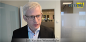 Avarn Securitys CEO Erik Kocken Wennerholm, svarer på spørgsmål om, hvordan han ser på virksomhedens navneskifte og positionering på markedet samt selskabets fremtidsudsigter