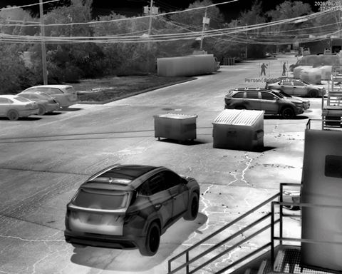 Image shows an example field-of-view of the NS12 thermal camera. According to the company, the NS12 and TC12 are among the first fixed thermal cameras on the market with a 1280×1024 imager.