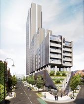 The futuristic ‘vertical village’ combines luxury accommodation with fabulous five-star leisure facilities including a swimming pool, cinema, gym and spa. 