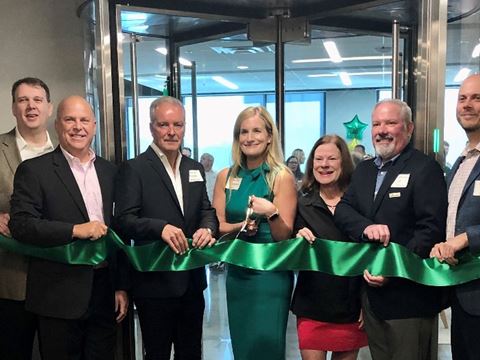 Ribbon cutting ceremony at the official opening of Boon Edam new HQ