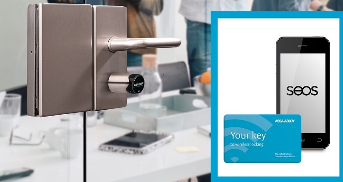 The battery powered Aperio C100 Cylinder combines with a range of locksets to add powerful access control.