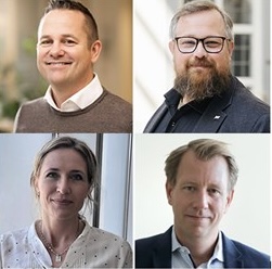 Några av paneldeltagarna: Fredrik Martinsson, Rickard Buske, Mirka Storm och Daniel Hjort.