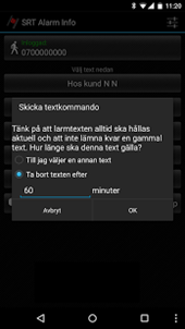 SRT Alarm Info-appen används för att programmera tilläggsinformation i personlarm av typen SRT 306.