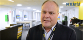 Kettil Stenberg, vd för Stanley Security, intervjjuas av Detektor TV Magazine.