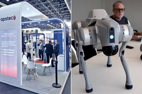 Apstec Systems AI-drivna säkerhetsscreeningssystem Falcon Plus och Rapid Säkerhets autonoma robothundar ökar säkerheten på Skydd 2026.
